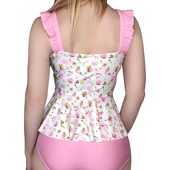 Pink Retro Vintage Style Dessert Pinup Swimsuit - Picture 8 of 9